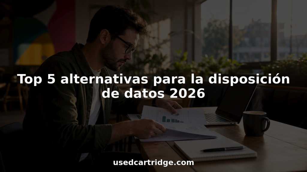 Especialista revisando informes impresos sobre la eliminación de datos