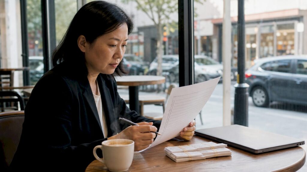 IT manager reviewing device decommissioning checklist