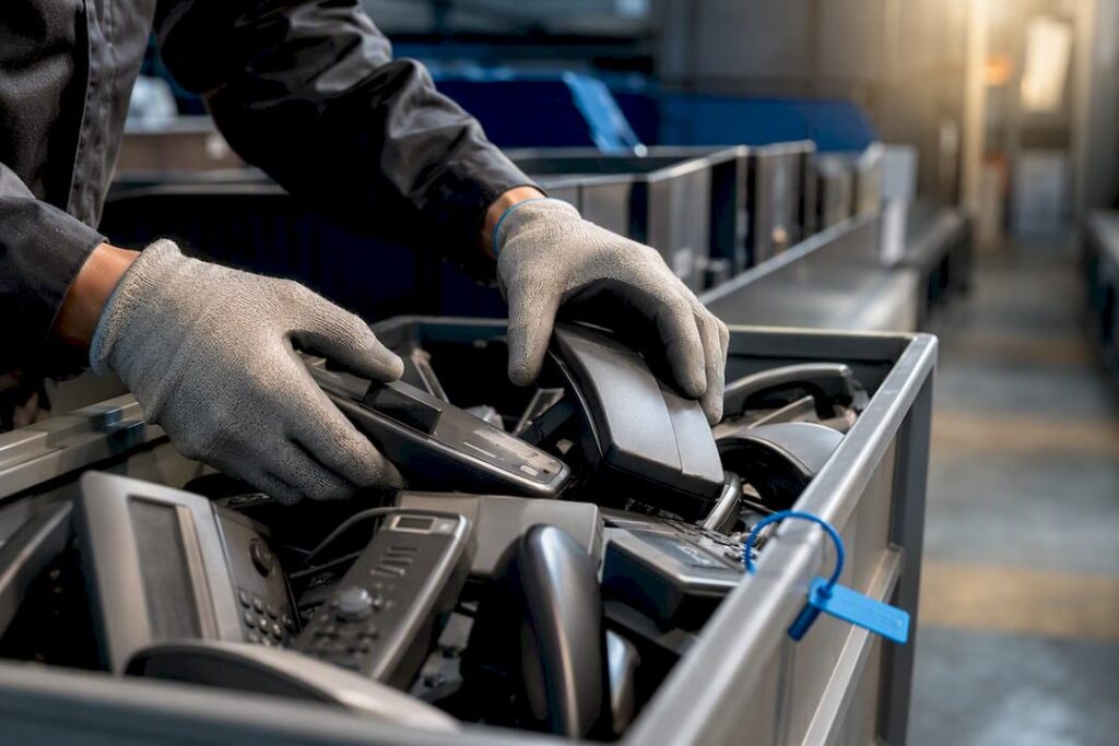 Clasificación segura de teléfonos para reciclaje