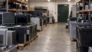 Equipos electrónicos guardados temporalmente
