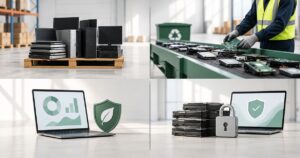 Business electronics recycling for warehouses